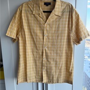 Vince Yellow Checkered Men's Shirt
